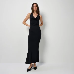 Sukienka maxi bodycone z kaskadowym dekoltem House