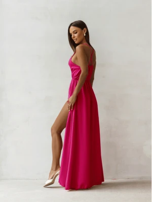 Sukienka maxi na ramiączkach SENTILA - fuksjowa  magmac 