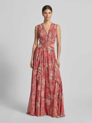 Sukienka maxi o kroju regular fit z kwiatowym nadrukiem na całej powierzchni ADLYSH