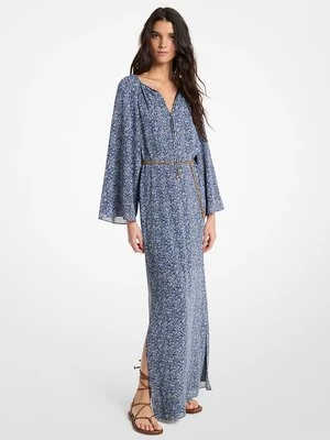 Sukienka maxi z kwiecistym nadrukiem z żorżety MICHAEL Michael Kors