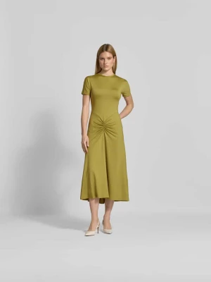 Sukienka maxi z marszczeniami Victoria Beckham Jasnozielony