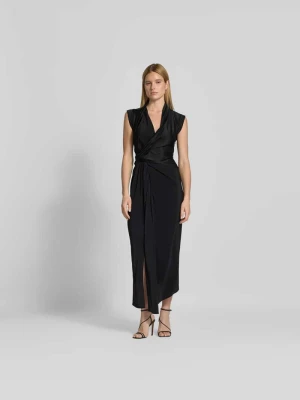 Sukienka maxi z mieszanki wiskozy Victoria Beckham Czarny
