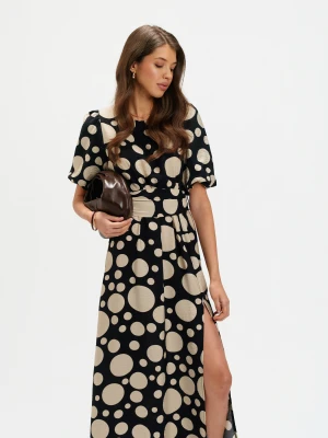 Sukienka maxi z printem w grochy Top Secret