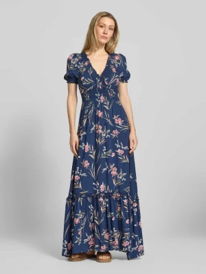 Sukienka maxi z wiskozy z dekoltem w serek Apricot