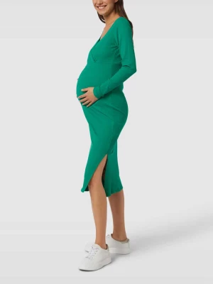 Sukienka midi ciążowa o kroju kopertowym model ‘MLROSINA’ Mamalicious