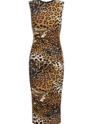 Sukienka Midi Jaguar Bez Rękawów Roberto Cavalli