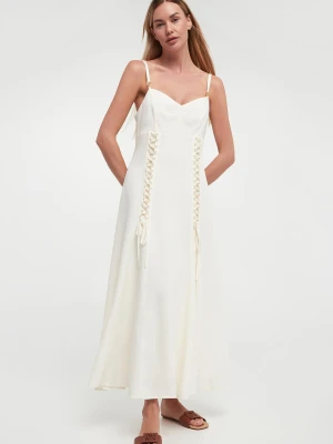 Sukienka midi lniana TWINSET Twinset Milano