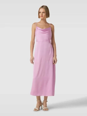 Sukienka midi na regulowanych, cienkich ramiączkach model ‘RAVENNA’ Vila