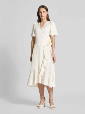 Sukienka midi o kroju regular fit w kopertowym stylu model ‘Thea’ YAS