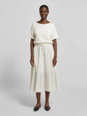 Sukienka midi o kroju regular fit z brustaszą Liu Jo White