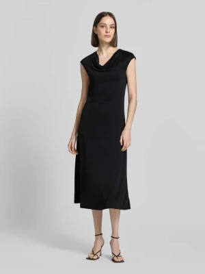 sukienka midi o kroju regular fit z lejącym dekoltem model 'Vetusta' MM by Max Mara