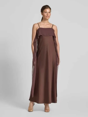 sukienka midi o kroju regular fit z satyny RINASCIMENTO
