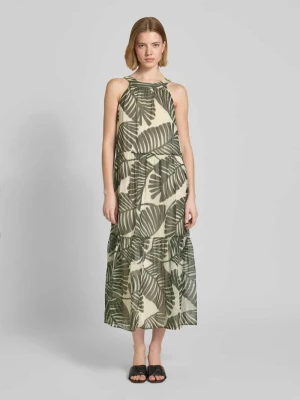 Sukienka midi o kroju relaxed fit z kwiatowym nadrukiem na całej powierzchni Christian Berg Woman Selection