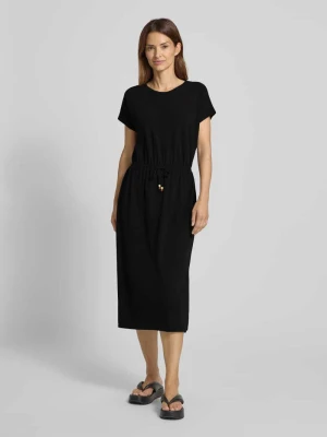 Sukienka midi o kroju relaxed fit z mieszanki bawełny i streczu s.Oliver RED LABEL