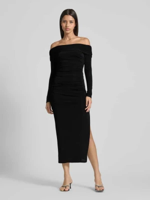 Sukienka midi o kroju slim fit z odkrytymi ramionami Jake*s Cocktail