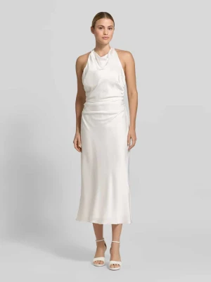 sukienka midi o kroju slim fit z satyny Hey Kyla