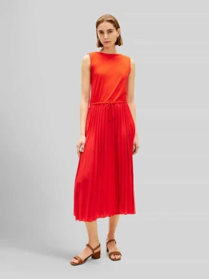 Sukienka midi o kroju slim fit ze spódnicą plisowaną Tommy Hilfiger