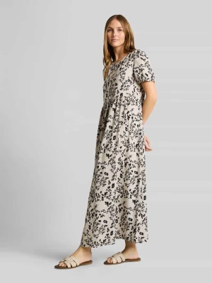 Sukienka midi o swobodnym fasonie z mieszanka wiskozy i lnu Tom Tailor Denim