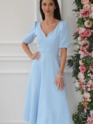 Sukienka midi rozkloszowana baby blue Suzzy Katniss