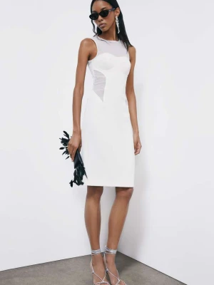 Sukienka midi typu bustier z mieszanych tkanin PATRIZIA PEPE