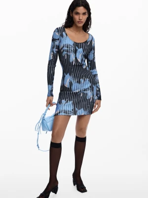 Sukienka midi w fałdy Desigual