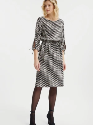 Sukienka midi w geometryczne wzory Greenpoint