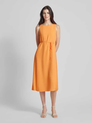 Sukienka midi w jednolitym kolorze comma