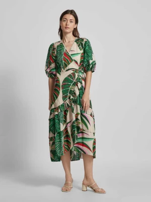 Sukienka midi w kopertowym stylu model ‘BOTANIC’ YAS