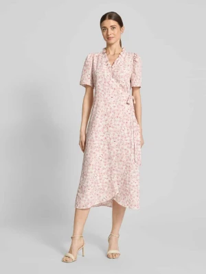 Sukienka midi w kopertowym stylu model ‘Peony’ A-view