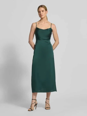 Sukienka midi w kroju regular fit z dekoltem na plecach model 'Ravenna' Vila