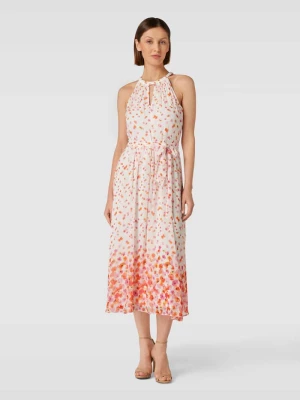 Sukienka midi w kwiatowe wzory DKNY