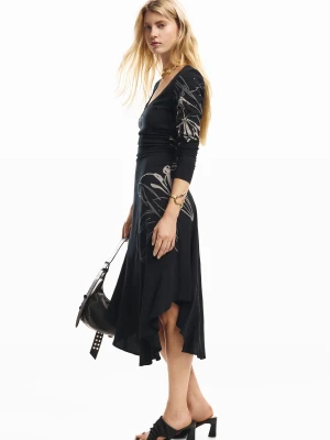 Sukienka midi w kwiaty Desigual