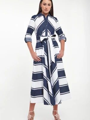 Sukienka midi w paski JOSEPH RIBKOFF