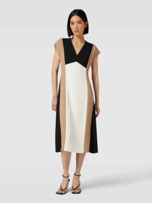 Sukienka midi w stylu Colour Blocking model ‘Debrany’ Boss