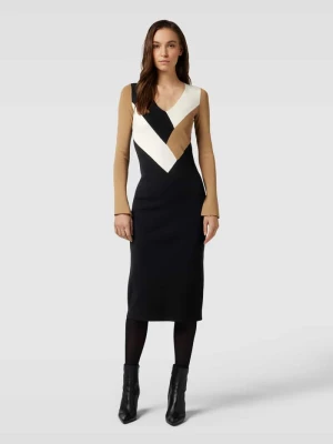 Sukienka midi w stylu Colour Blocking model ‘Florency’ Boss