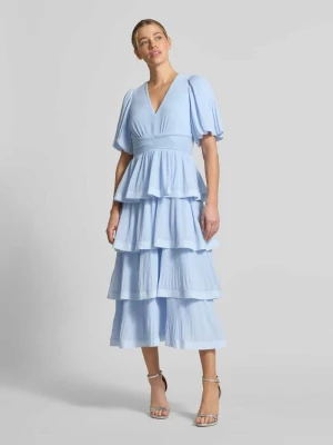 sukienka midi w stylu falban model 'Plira' YAS