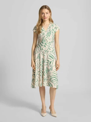 Sukienka midi w stylu kopertowym z dekoltem w serek model 'Ca44rrara' ZABAIONE