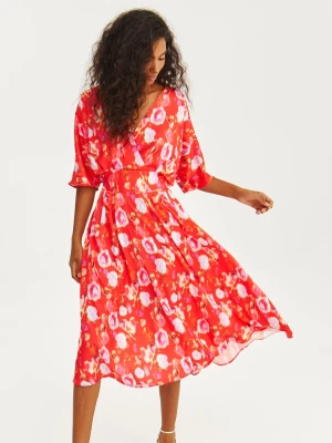 Sukienka midi Watercolor Roses XS