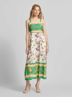 sukienka midi we wzór na całej powierzchni Apricot