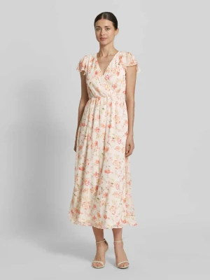 sukienka midi we wzór na całej powierzchni model 'EMMA' Vila
