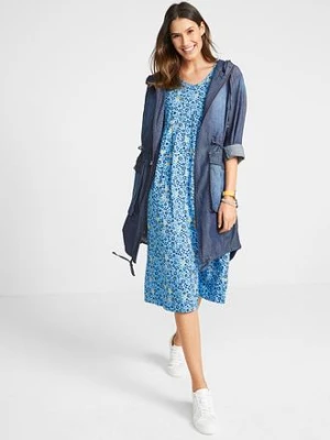 Sukienka midi z bawełnianego dżerseju bonprix