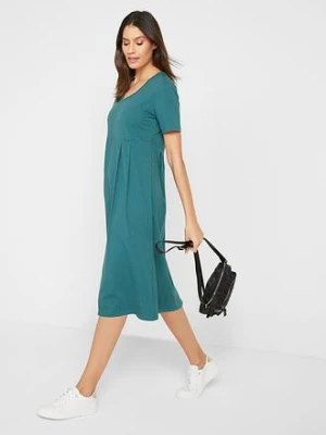 Sukienka midi z bawełnianego dżerseju bonprix