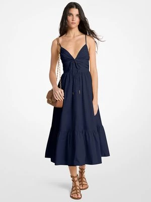 Sukienka midi z bawełnianej popeliny MICHAEL Michael Kors