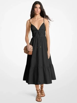 Sukienka midi z bawełnianej popeliny MICHAEL Michael Kors