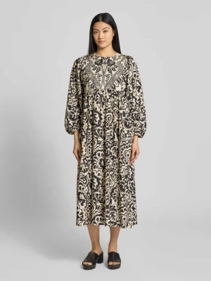 Sukienka midi z bufiastymi rękawami model ‘ANZIO’ Weekend Max Mara