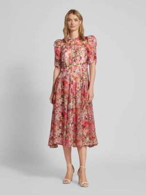 Sukienka midi z bufiastymi rękawami model ‘BOTANI’ Ted Baker