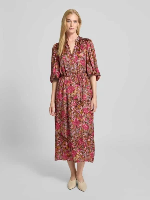 Sukienka midi z bufiastymi rękawami Rich & Royal