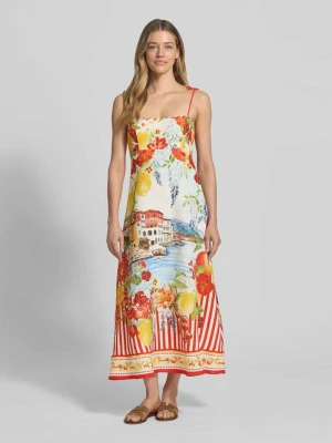 sukienka midi z cienkimi ramiączkami i wiązaniem Forever New