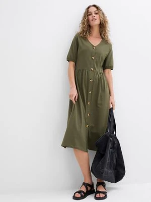 Sukienka midi z czystej bawełny bonprix