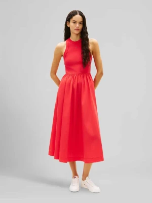 Sukienka midi z czystej bawełny Tommy Jeans